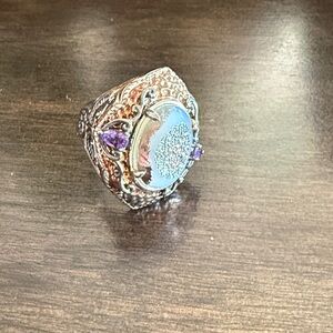 Elegant Vintage Sterling Silver 925 Women's Ring Size 6.25